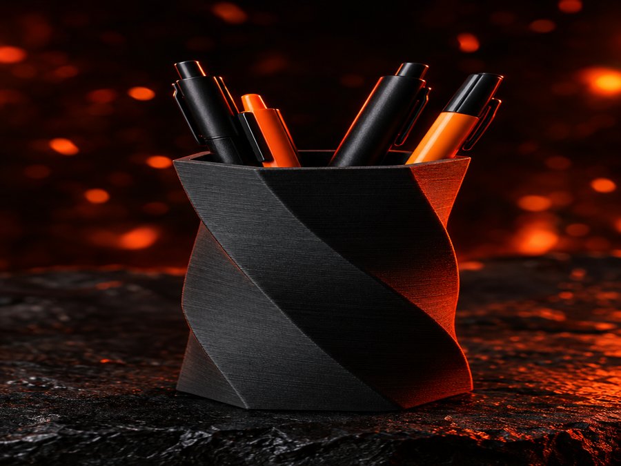 Twisted Hex Pen Cup
