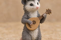Opossum Bard Figurine