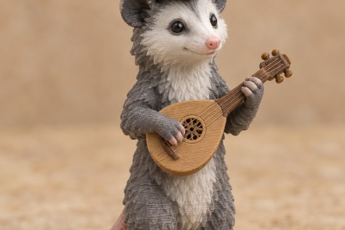 Opossum Bard Figurine