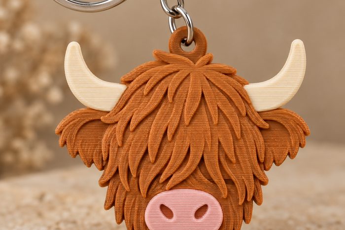 Highland Cow Keychain