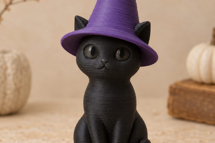 Witch Hat Cat Figurine